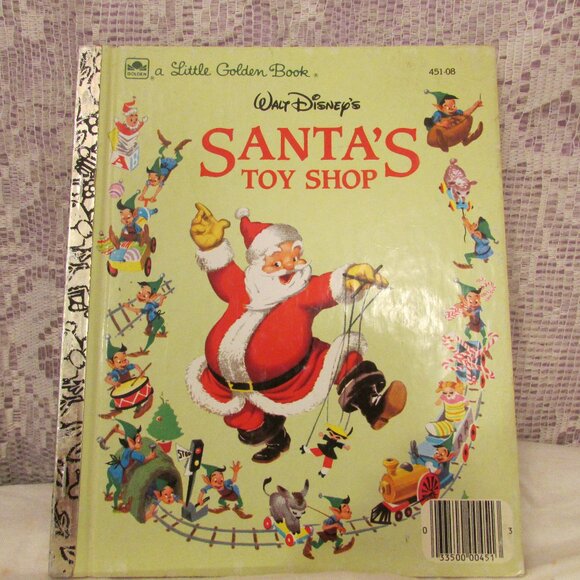 Little Golden Book Santa's Toy Shop Book Vintage Preowned - Picture 1 of 12